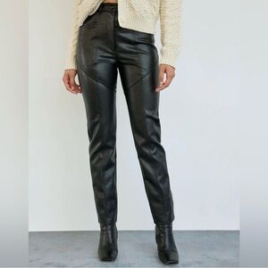 Wilfred Rebel Pant Dark Charcoal Size 2 Vegan Leather NWT
